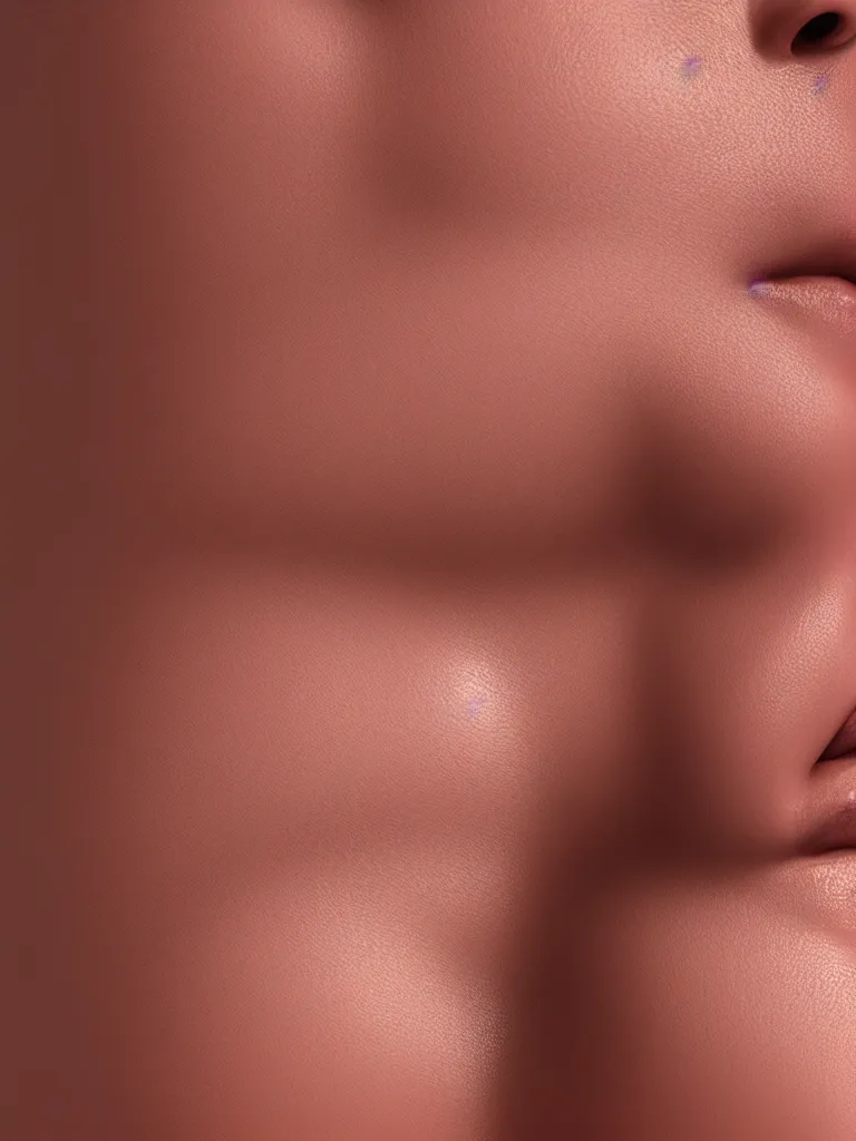 Image similar to a straight smooth vertical tube with the texture of human skin, highly realistic, hyper-real, 4k, Octane render