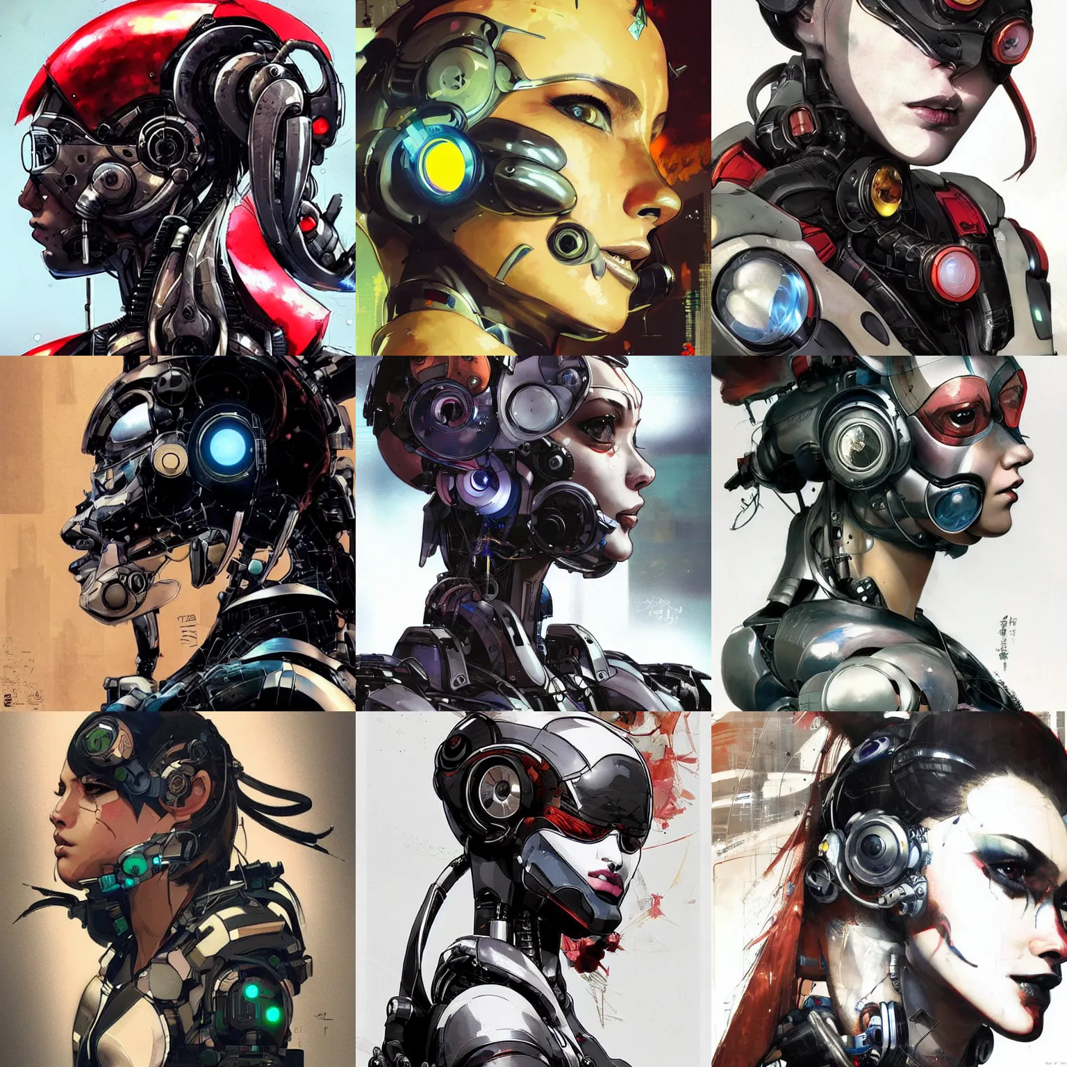 Prompt: a beautiful side portrait of a robotic snail cyborg. art by yoji shinkawa and sandra chevrier, trending on artstation, award - winning, perfect composition.