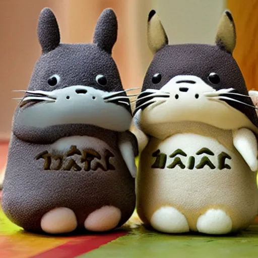 Prompt: totoro as a calico critters