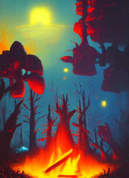 Image similar to camp fire by paul lehr