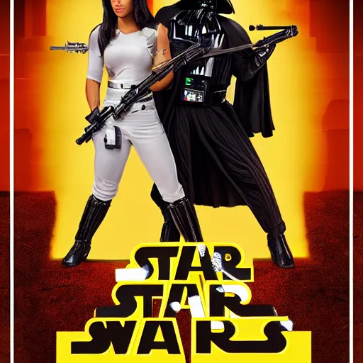 Image similar to super detailed star wars movie poster with ben shapiro, snooki and kim kardashian, 8k full HD photo, cinematic lighting, anatomically correct, oscar award winning, action filled, correct eye placement,