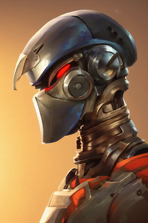 Image similar to epic mask helmet robot ninja portrait stylized as fornite style game design fanart by concept artist gervasio canda, behance hd by jesper ejsing, by rhads, makoto shinkai and lois van baarle, ilya kuvshinov, rossdraws global illumination radiating a glowing aura global illumination ray tracing hdr render in unreal engine 5