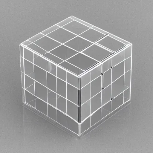 Image similar to a 3 d render of a transparent cube