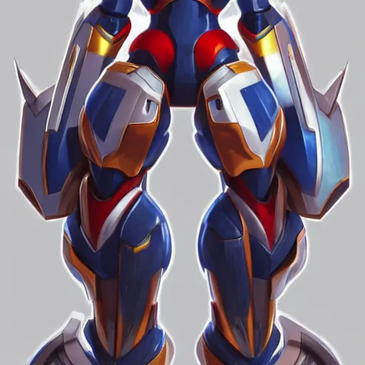 Image similar to photorealistic futuristic version of mega man x armor, unreleased concept art, pixiv, intricate, elegant, highly detailed, digital painting, artstation, concept art, smooth, sharp focus, illustration, art by artgerm and greg rutkowski and alphonse mucha