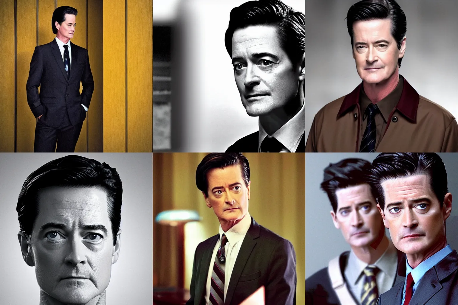Prompt: kyle maclachlan as special agent dale cooper twin peaks