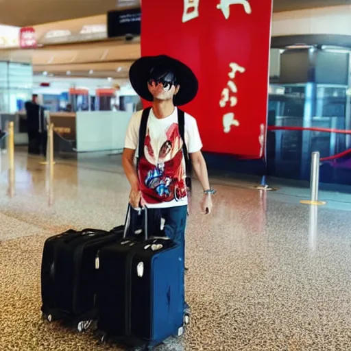 Image similar to “ luffy at a airport ”