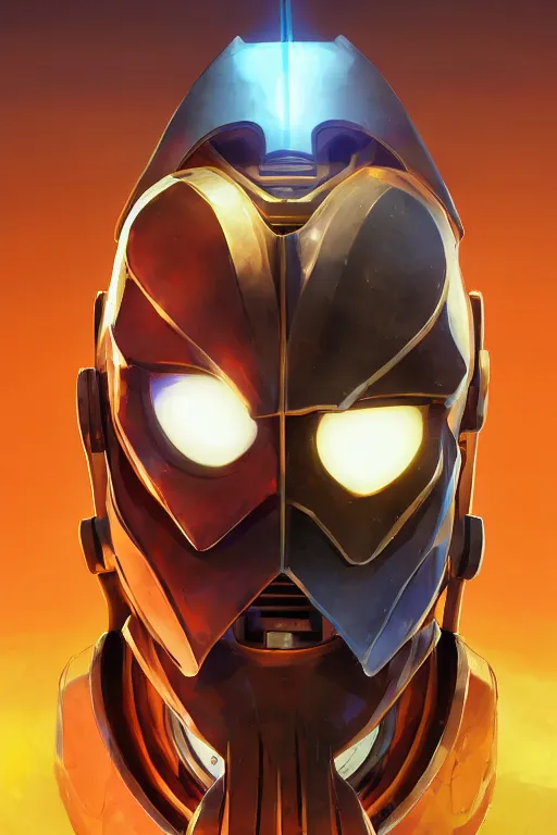 Image similar to epic mask helmet robot ninja portrait stylized as fornite style game design fanart by concept artist gervasio canda, behance hd by jesper ejsing, by rhads, makoto shinkai and lois van baarle, ilya kuvshinov, rossdraws global illumination radiating a glowing aura global illumination ray tracing hdr render in unreal engine 5