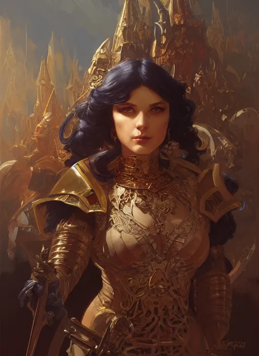 Image similar to warhammer, russia, d & d, fantasy, intricate, elegant, highly detailed, digital painting, artstation, concept art, matte, sharp focus, illustration, art by artgerm and greg rutkowski and alphonse mucha