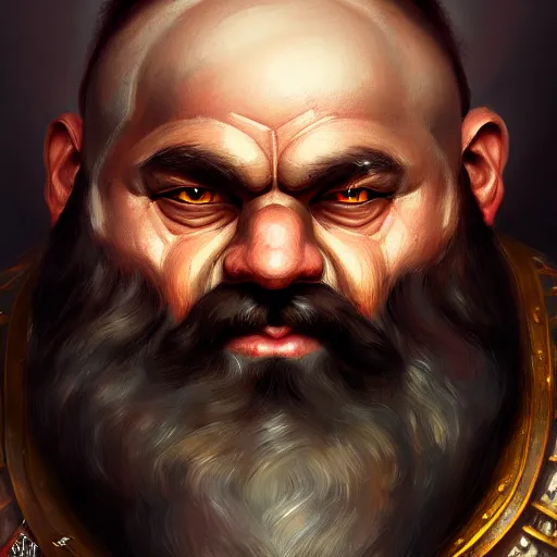 Image similar to portrait painting of a dwarven berserker, sharp focus, award - winning, trending on artstation, masterpiece, highly detailed, intricate. art by aurore folny