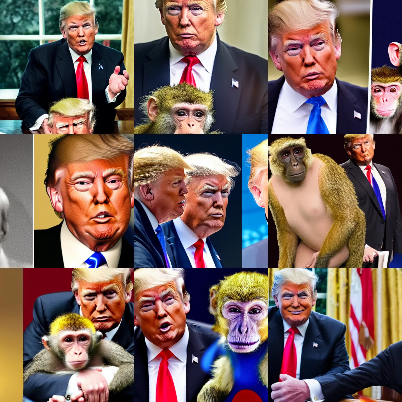 Prompt: Donald Trump with monkeypox