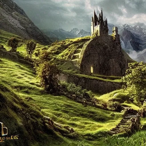 Image similar to Best Lord of the rings beautiful landscape