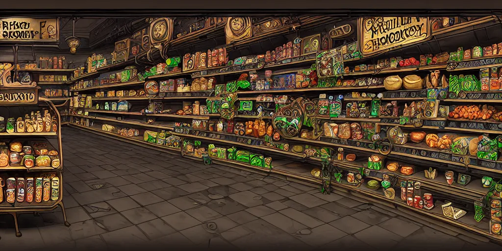 Prompt: fantasycore, eldritch, psychic, elemental masterpiece 8k resolution Behance HD scrollwork magic conduits zBrush Central contest winner, cel-shaded cyberpunk necromancer's grocery store pastiche by Dan Witz