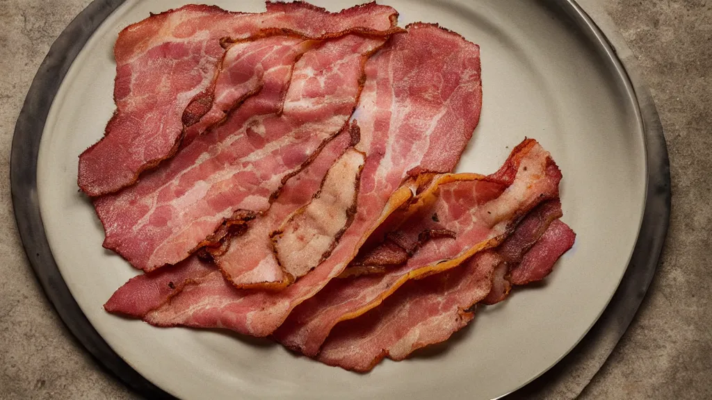 Image similar to linenpunk acrid plate of bacon