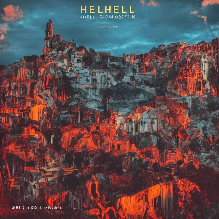 Image similar to hell sightseeing album cover, film, soft lighting gradient. no text no watermarks.