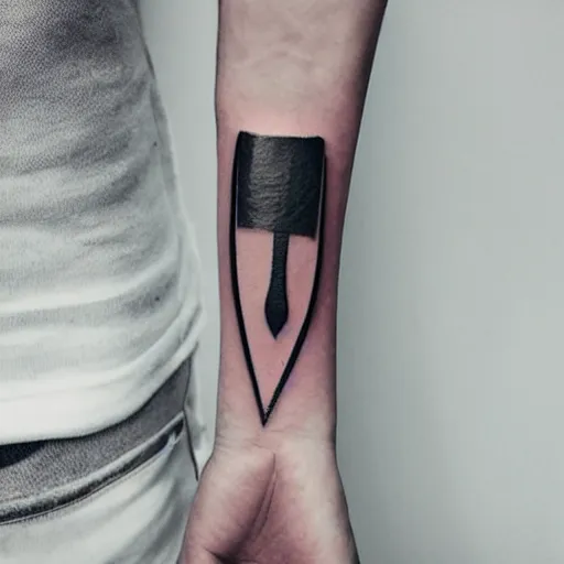 Image similar to minimal knife tattoo