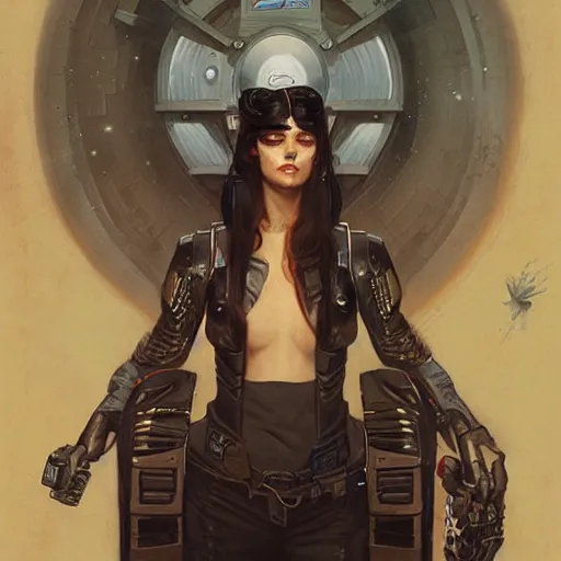 Image similar to Portrait of a sci-fi outlaw, by Gerald Brom, Kim Kyoung Hwan and Norman Rockwell