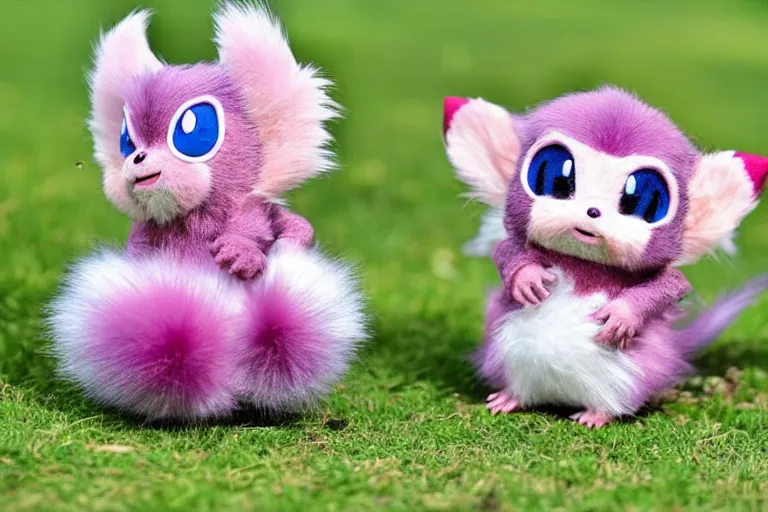 Image similar to real life aipom pokemon, cute!!!, heroic!!!, adorable!!!, playful!!!, chubby!!! fluffly!!!, happy!!!, cheeky!!!, mischievous!!!, ultra realistic!!!, spring time, slight overcast weather, golden hour, sharp focus