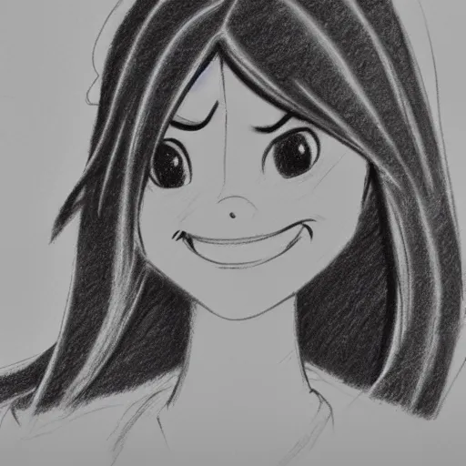 Image similar to milt kahl pencil sketch of victoria justice disney style