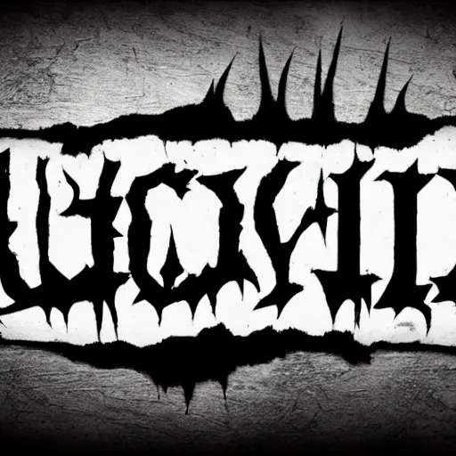 Image similar to black metal font, unreadable