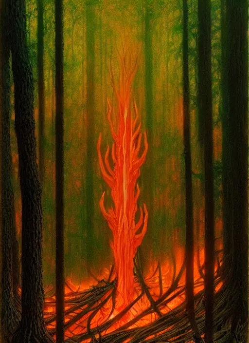 Prompt: i used to feel like a forest fire, by donato giancola and greg rutkowski and wayne barlow and zdzisław beksinski, netflix logo, military base, colored gels, studio photography, 3 5 mm film look