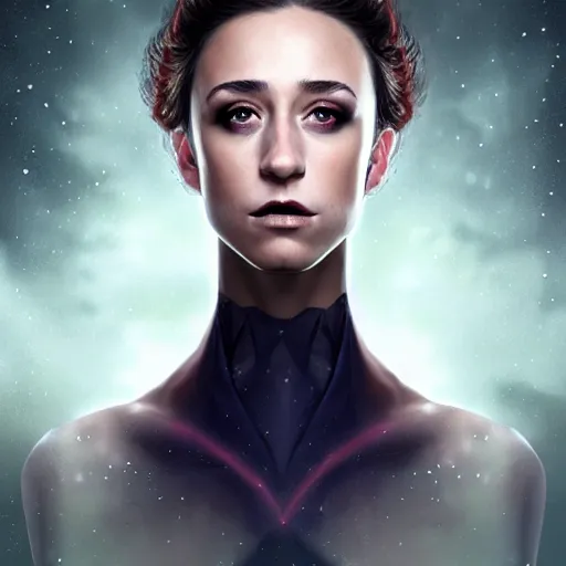 Prompt: gorgeous female stella maeve magician, realistic character concept, medium shot, elegant pose, spooky, illustration, symmetrical face and body, realistic symmetrical eyes, cinematic lighting, detailed realistic symmetrical eyes, 8 k, charlie bowater, jacob riis, tom bagshaw, single face, insanely detailed and intricate elegant, autumn leaves