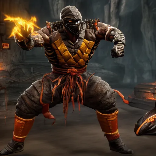 Image similar to Mortal Kombat render, 4k, 8k, rendered in Unreal