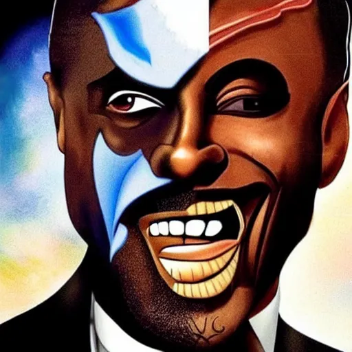 Image similar to idris elba as two - face from batman the animated series