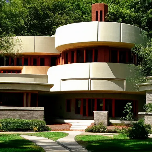 Image similar to house designed by frank lloyd wright