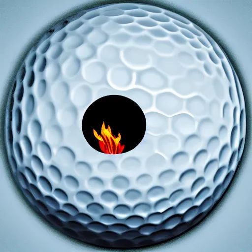 Image similar to golf ball on fire