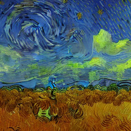 Image similar to sunny day - digital art by vincent van gogh