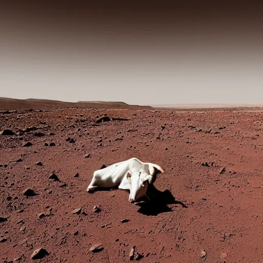 Image similar to “cow on mars”