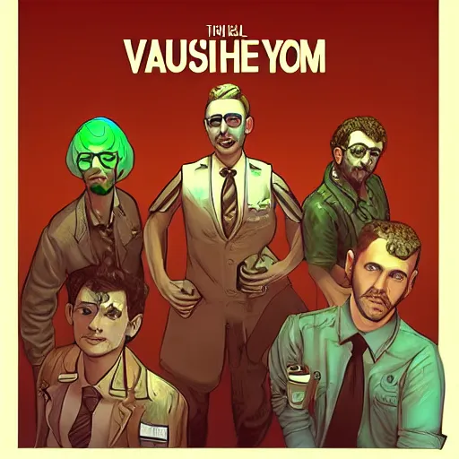 Image similar to vaush in the style of disco elysium