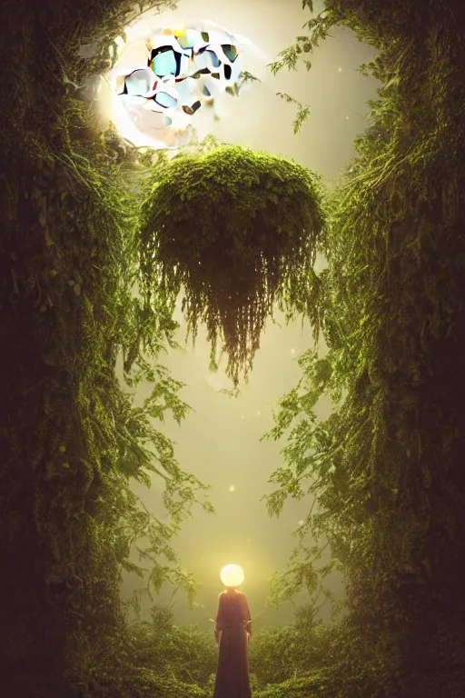 Prompt: book cover example, ivy on the right side and left side, high quality fantasy stock photo, unsplash transparent, forest and moon, intricate detail, elegant, hyper realistic, ultra detailed, octane render, volumetric cinematic lighting, 8 k post - production