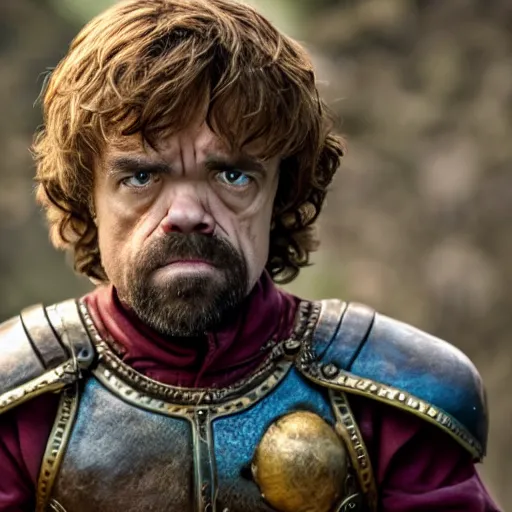 Image similar to stunning awe inspiring peter dinklage playing he - man, movie still 8 k hdr atmospheric lighting