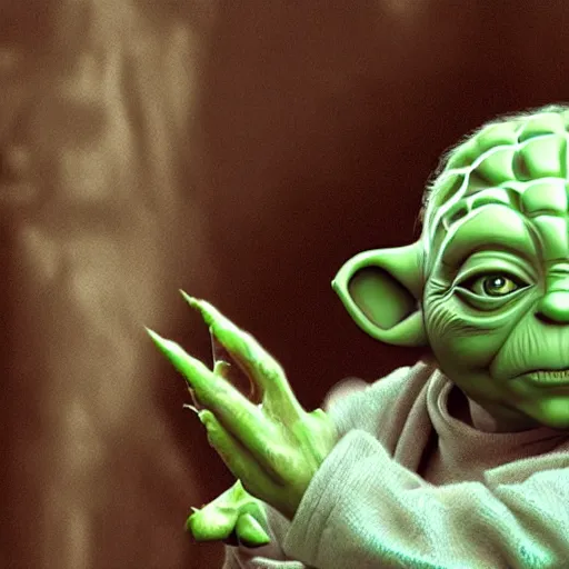 Image similar to Will Smith as Yoda, hyperdetailed, artstation, cgsociety, 8k