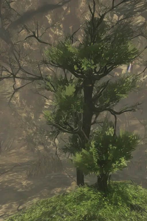 Image similar to the deku tree from Zelda in Fallout 4