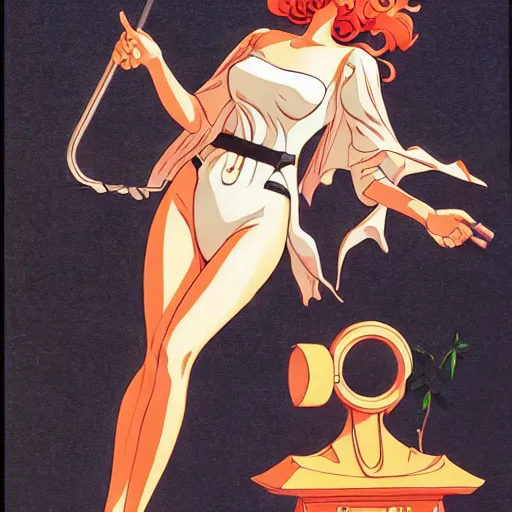 Image similar to hecate goddess, symbolic, super detailed, by hiroshi nagai, shotaro ishinomori, by ilya kuvshinov