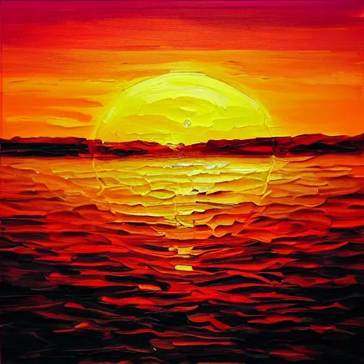 a beautiful painting of a sunset in a style i have Stable Diffusion