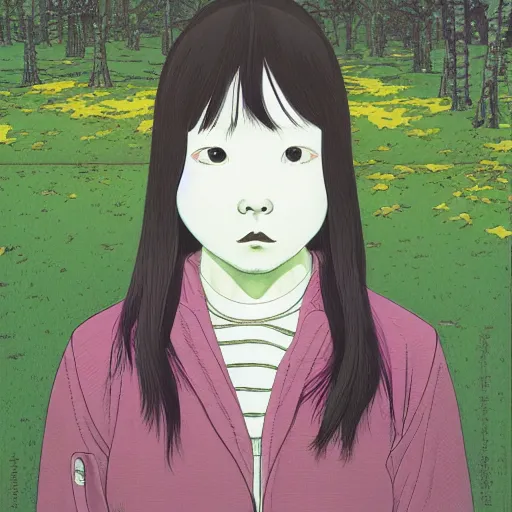 Image similar to a portrait of a girl by inio asano, beeple and james jean, chiho aoshima color scheme