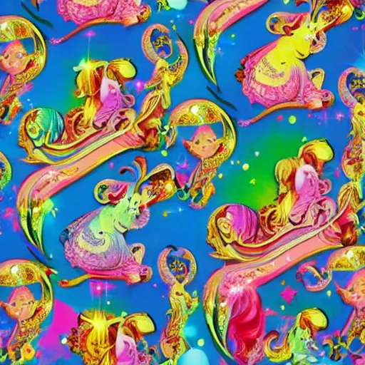 Image similar to Lisa Frank and Mozart collaboration