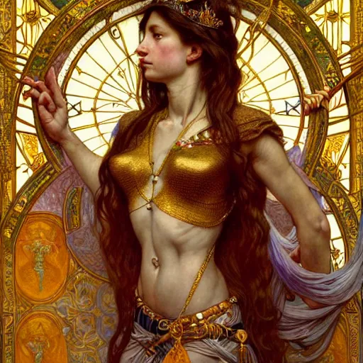 Image similar to highly detailed portrait of a majestic lioness queen in the form of a beautiful woman. d & d. art by donato giancola, eugene delacroix, ruan jia, carl larsson, alphonse mucha. trending on artstation, intricate details, energetic composition, golden ratio, concept art, illustration, elegant art, global illuminaition