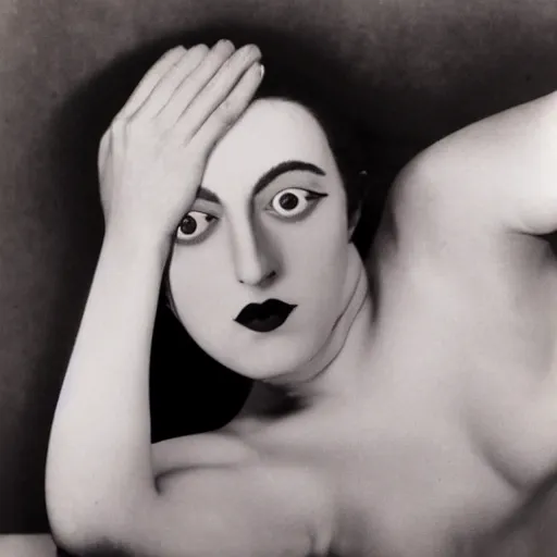 Prompt: good morning, by man ray
