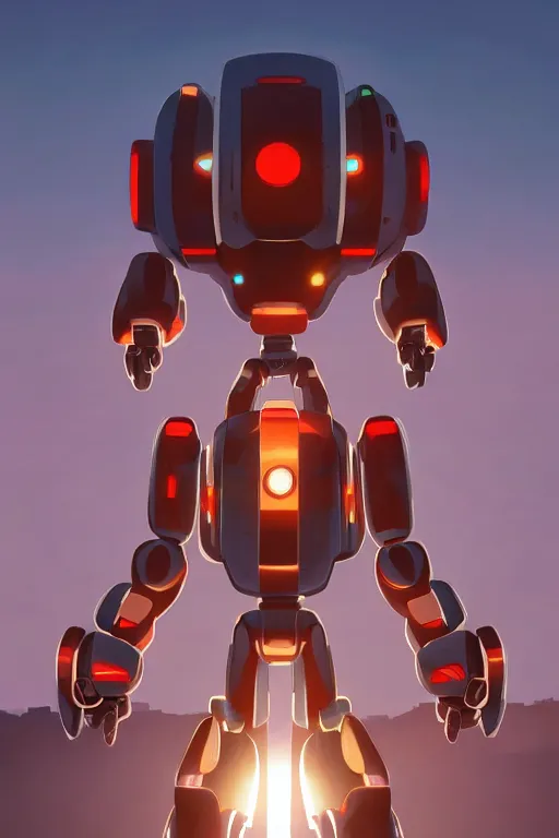 Image similar to metabots medabots medarotto medarot robot minimalist comics, behance hd by jesper ejsing, by rhads, makoto shinkai and lois van baarle, ilya kuvshinov, rossdraws global illumination ray tracing hdr radiating a glowing aura