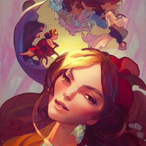 Prompt: a hat in time, art by artgerm and greg rutkowski and alphonse mucha