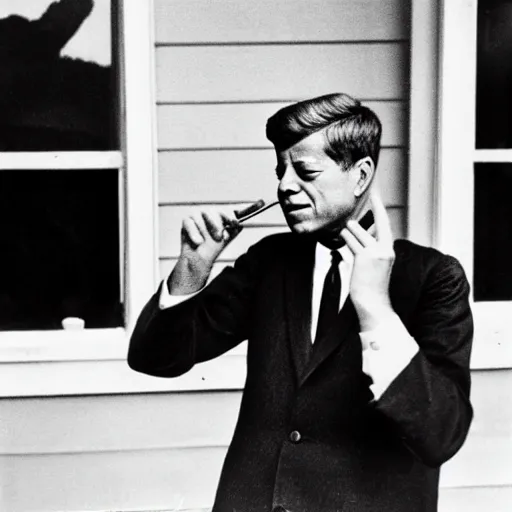 Image similar to jfk smoking a cigar,