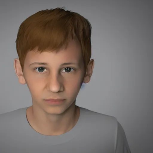 Image similar to 3 d render of a boy