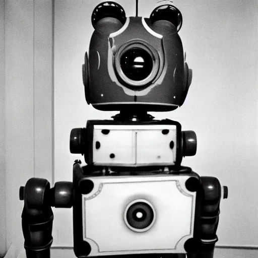 Image similar to wide angle robot by Diane Arbus