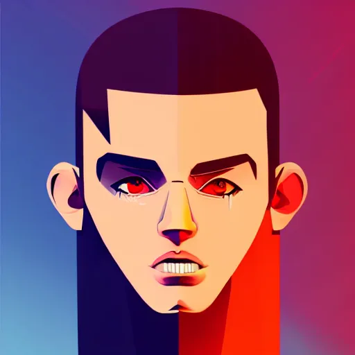 Image similar to 2 d character design, male rapper, vector art, digital art, portrait, 4 k, 8 k, sharp focus, smooth, illustration, concept art, music artist