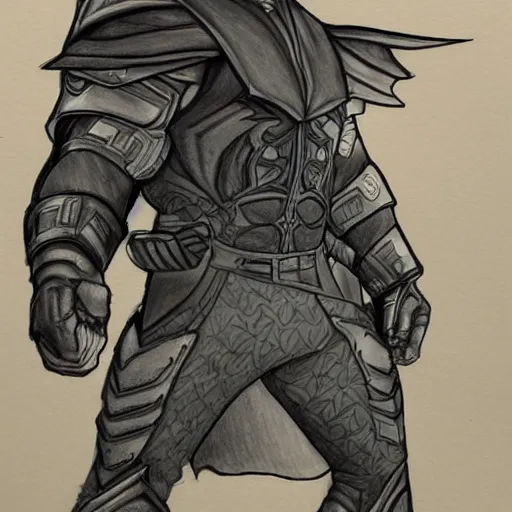 Image similar to a highly detailed drawing of a man wearing a epic shadow hero costume