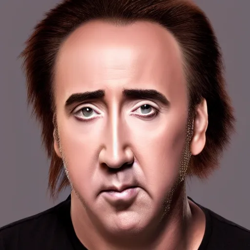 Image similar to nicolas cage headshot headshot even lighting